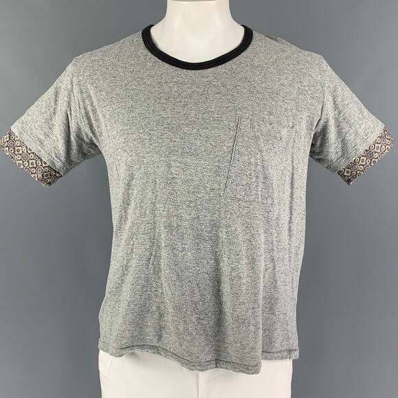 SASQUATCHfabrix Size XL Grey Cotton Silk Crew-Neck T-shirt - Picture 1 of 7
